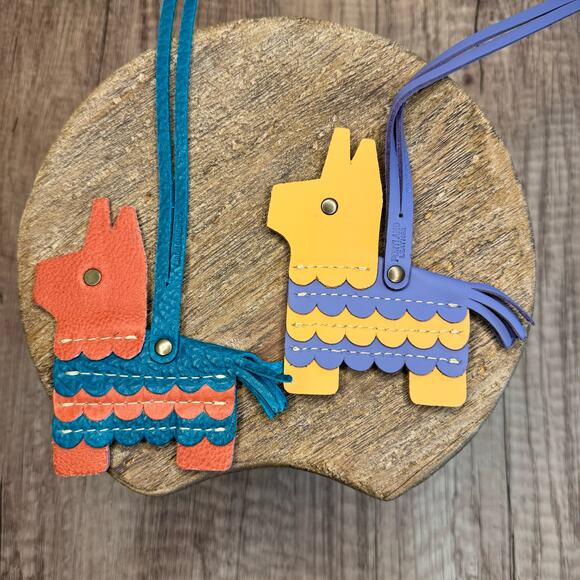 Portland Leather Pinata Tassel Set of 2 Llama Bag Charm NEW FAST SHIP - Picture 5 of 5